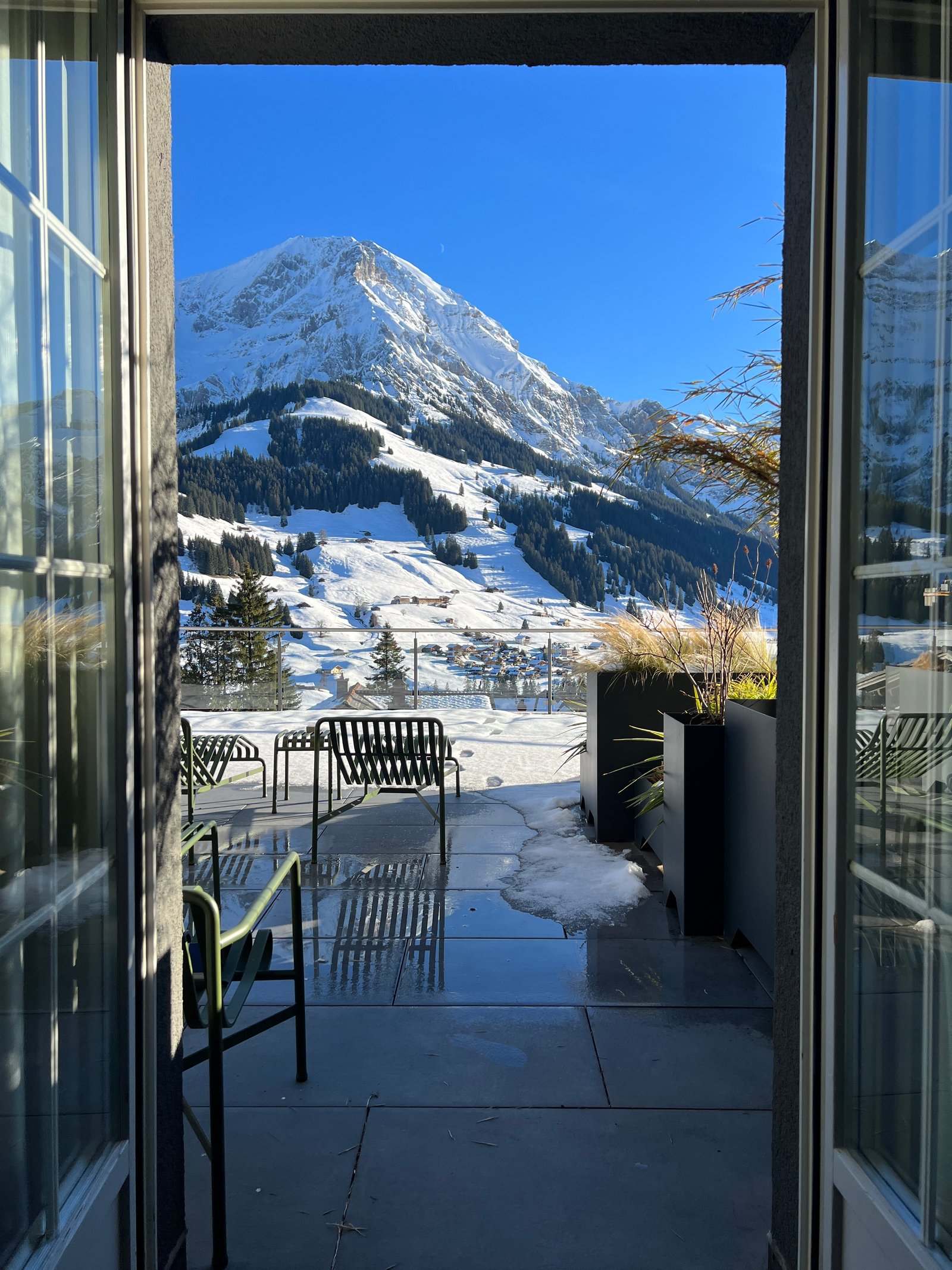 The Cambrian Adelboden alpine valley Swiss Alps winter
