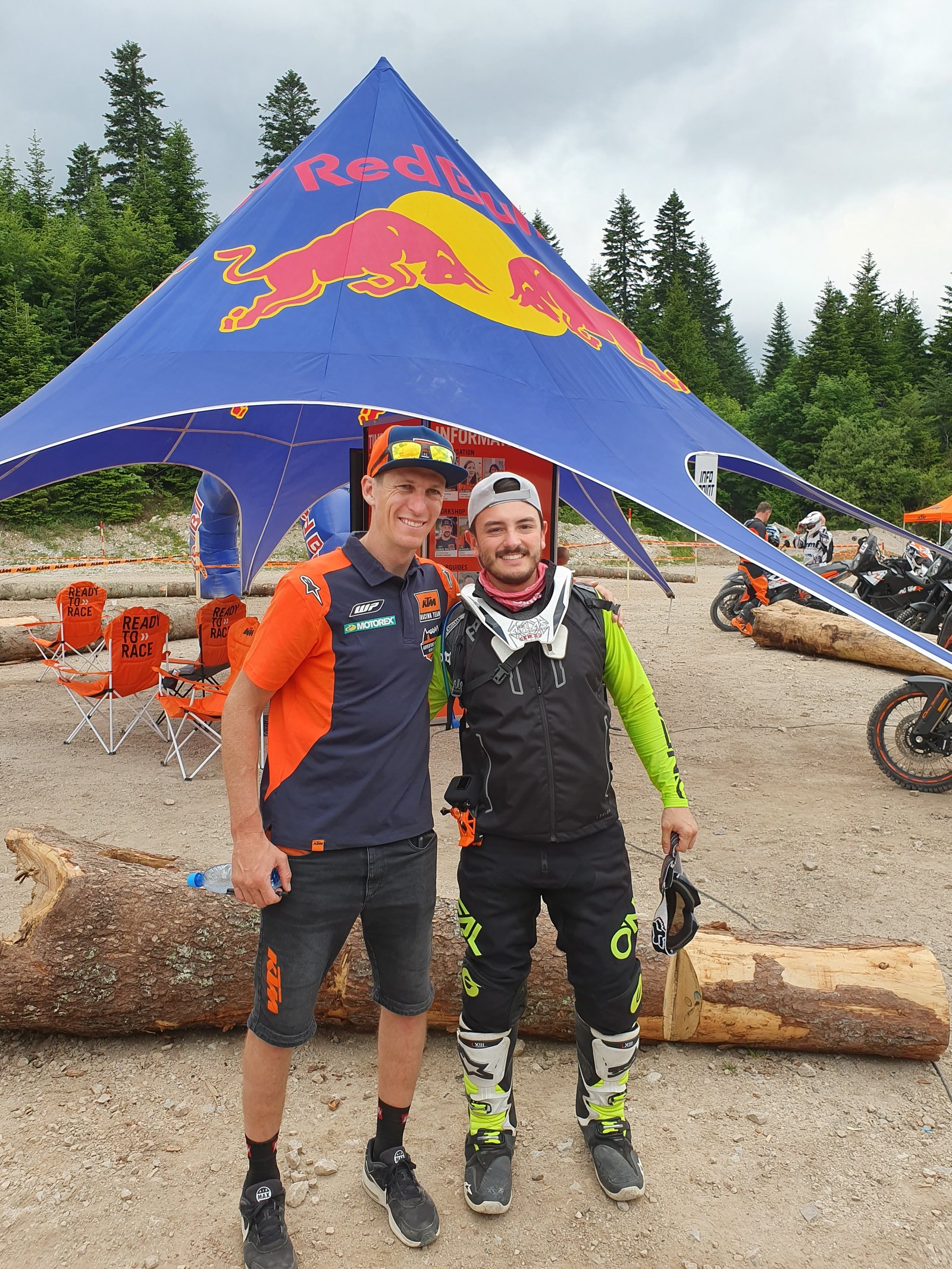 KTM Adventure Rally Bosnia 2019 — Red Bull tent, riders at registration