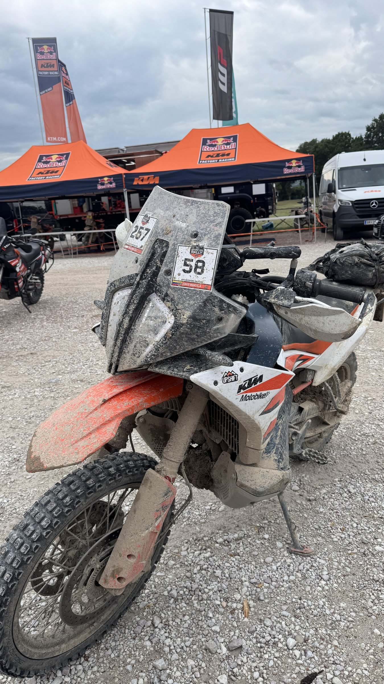 KTM Adventure Rally Italy 2026, my bike with race number 58
