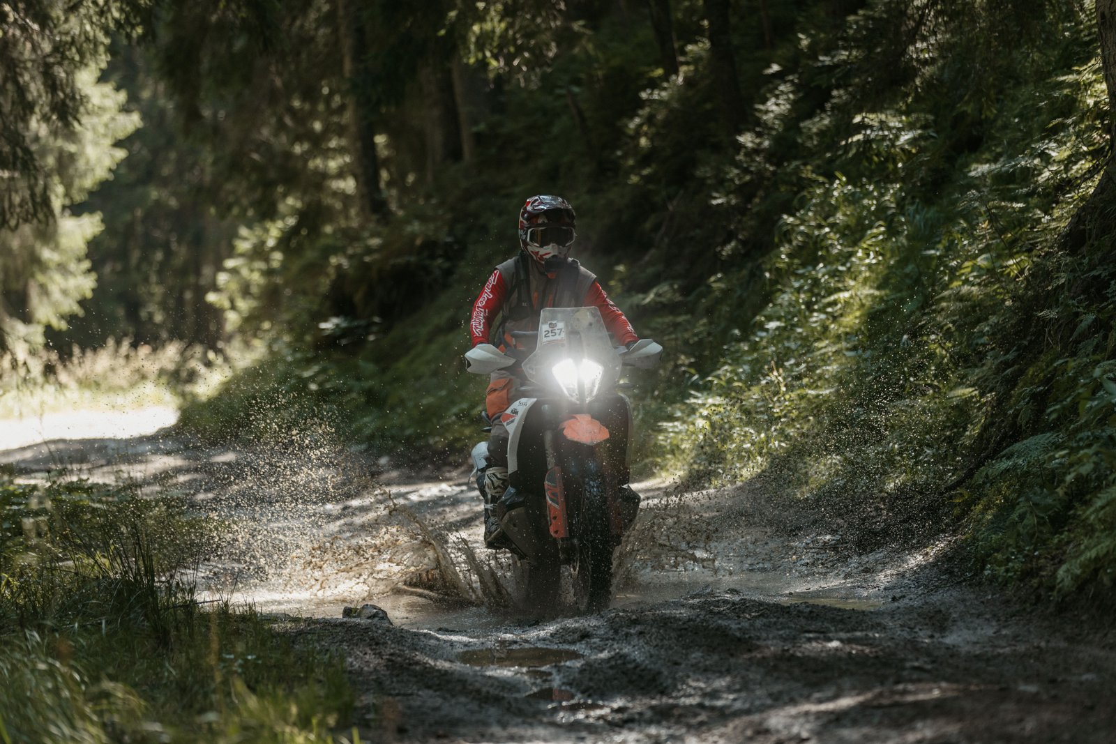 KTM Adventure Rally Romania 2025 — forest water crossing