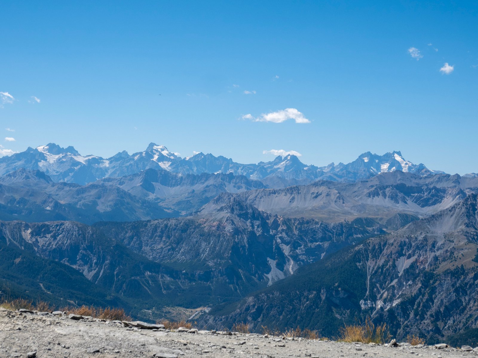 Snowcapped peaks panorama over Val di Susa, Western Alps Italy