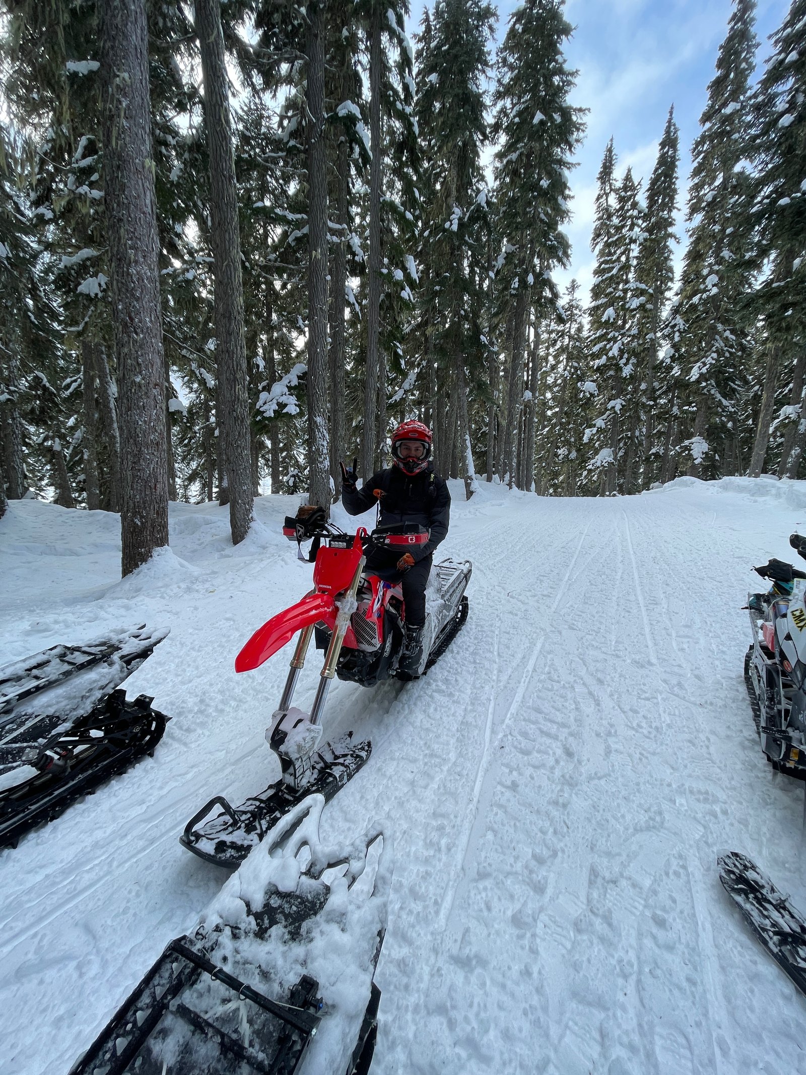 Snowbiking British Columbia backcountry Canada