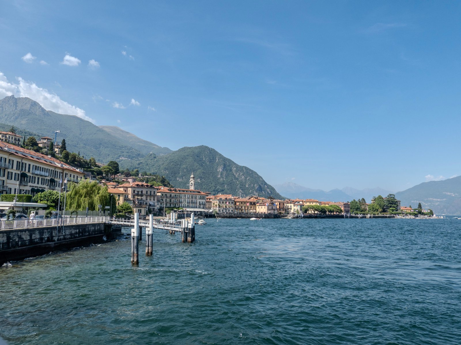 Ferry crossing Lake Como between Menaggio and Bellagio