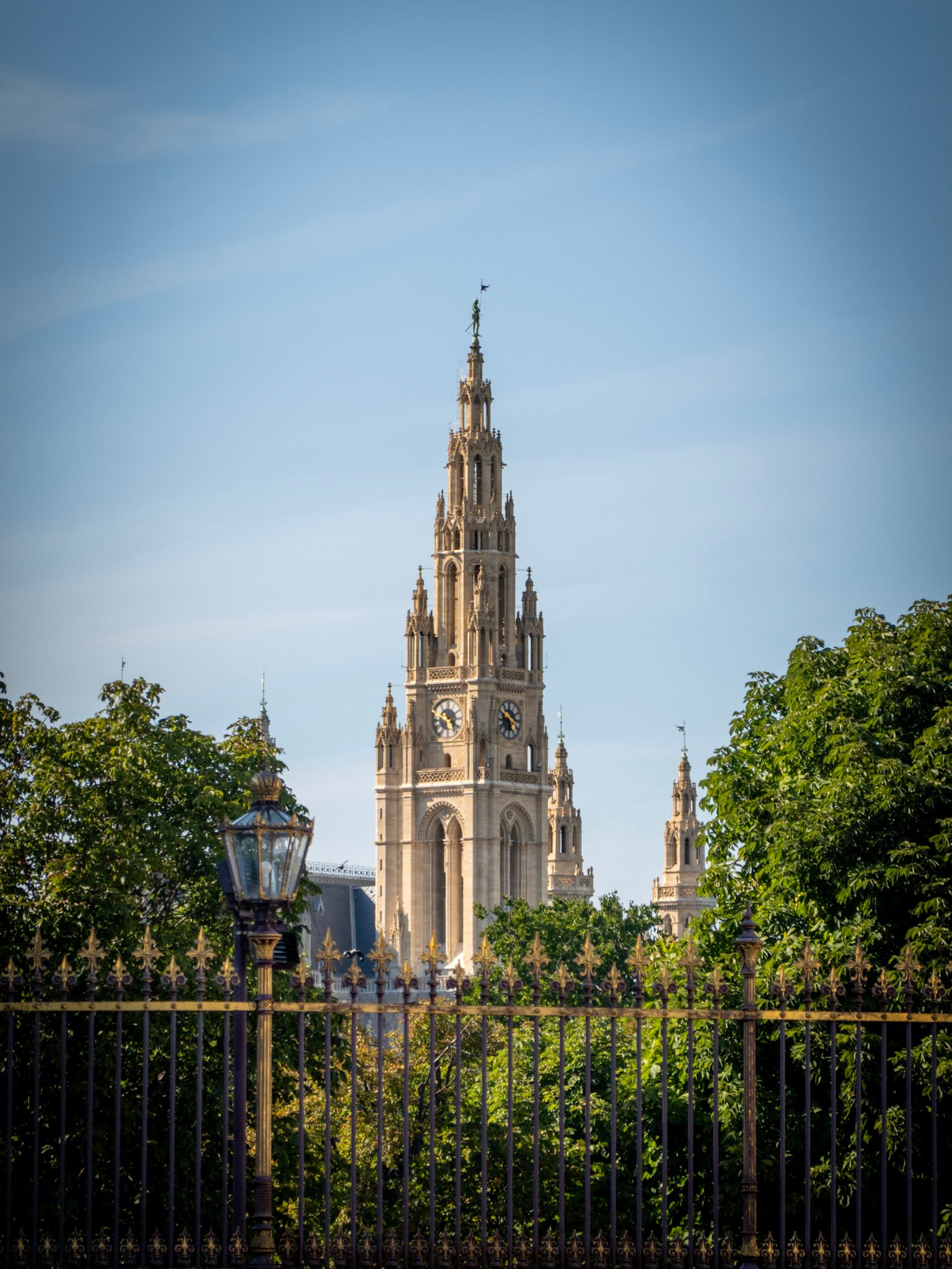 Rathaus city hall Gothic tower, Vienna Austria